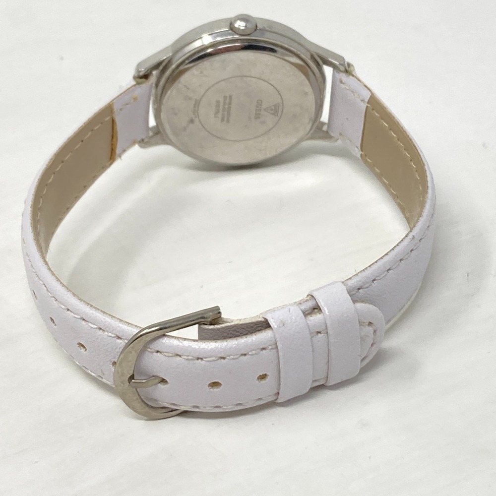 Guess Watch Women Silver Tone 31mm Crystal Bezel Bling WR Round New Battery 8.5" - Picture 11 of 16